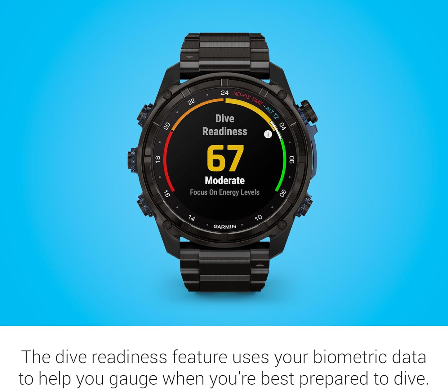 Garmin Descent™ Mk3i, Dive Computer and Multisport GPS Smartwatch, Air Integration, Black Titanium