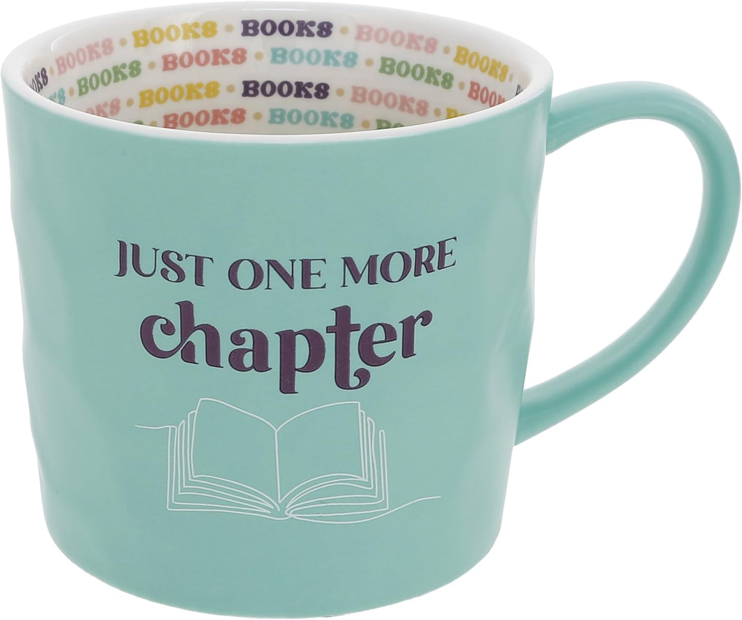 Pavilion Gift Company - One More Chapter - 16 oz Ceramic Mug Coffee Tea Chapter Reading Book Lover Reader Librarian Drinkware