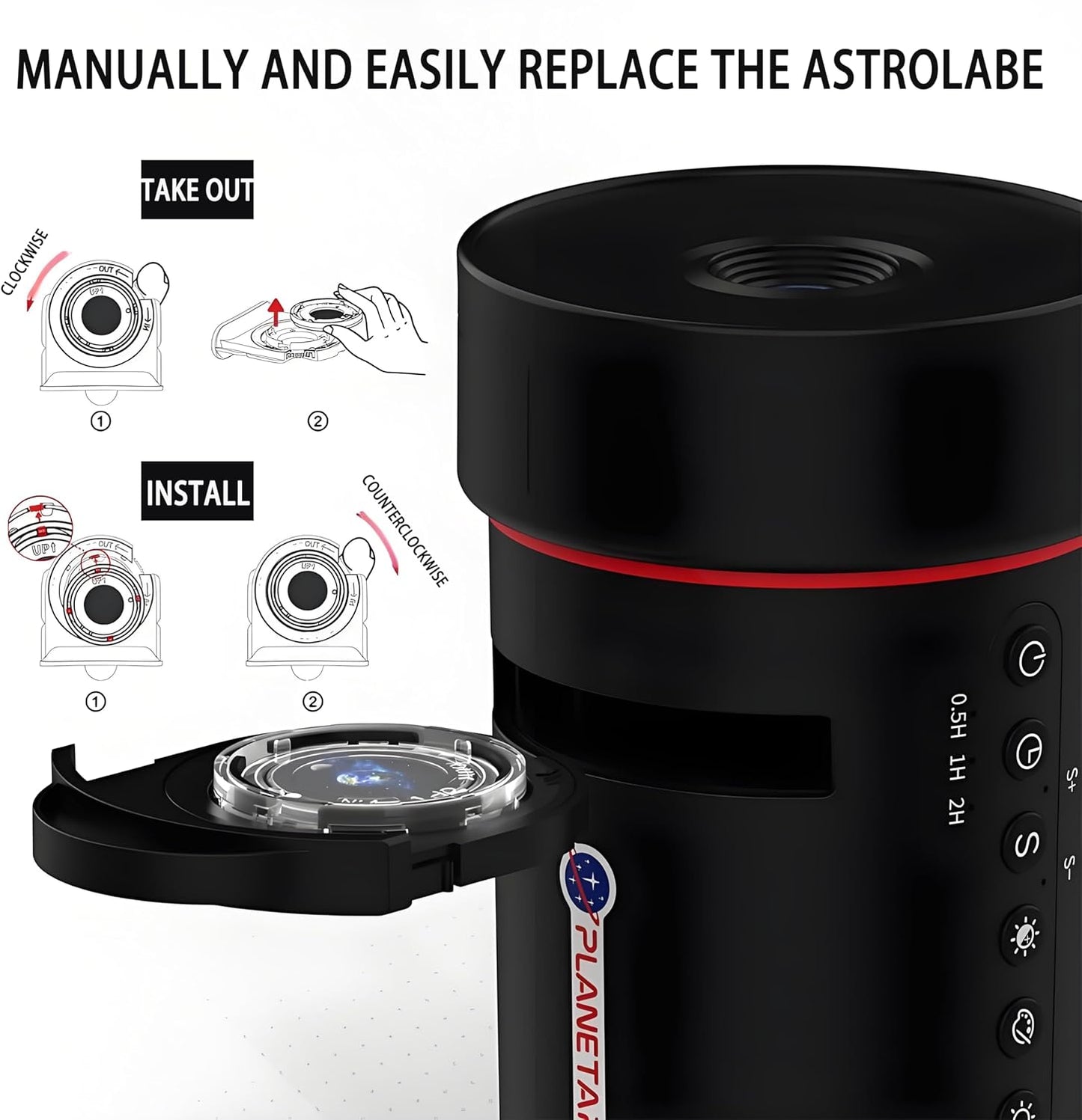 [2025 8th Gen] Star Projector, Galaxy Projector for Bedroom Night Light with Timer, Solar System Realistic Space Planetarium Projector Moon Lamp, Room Decor for Ceiling Kids Adults