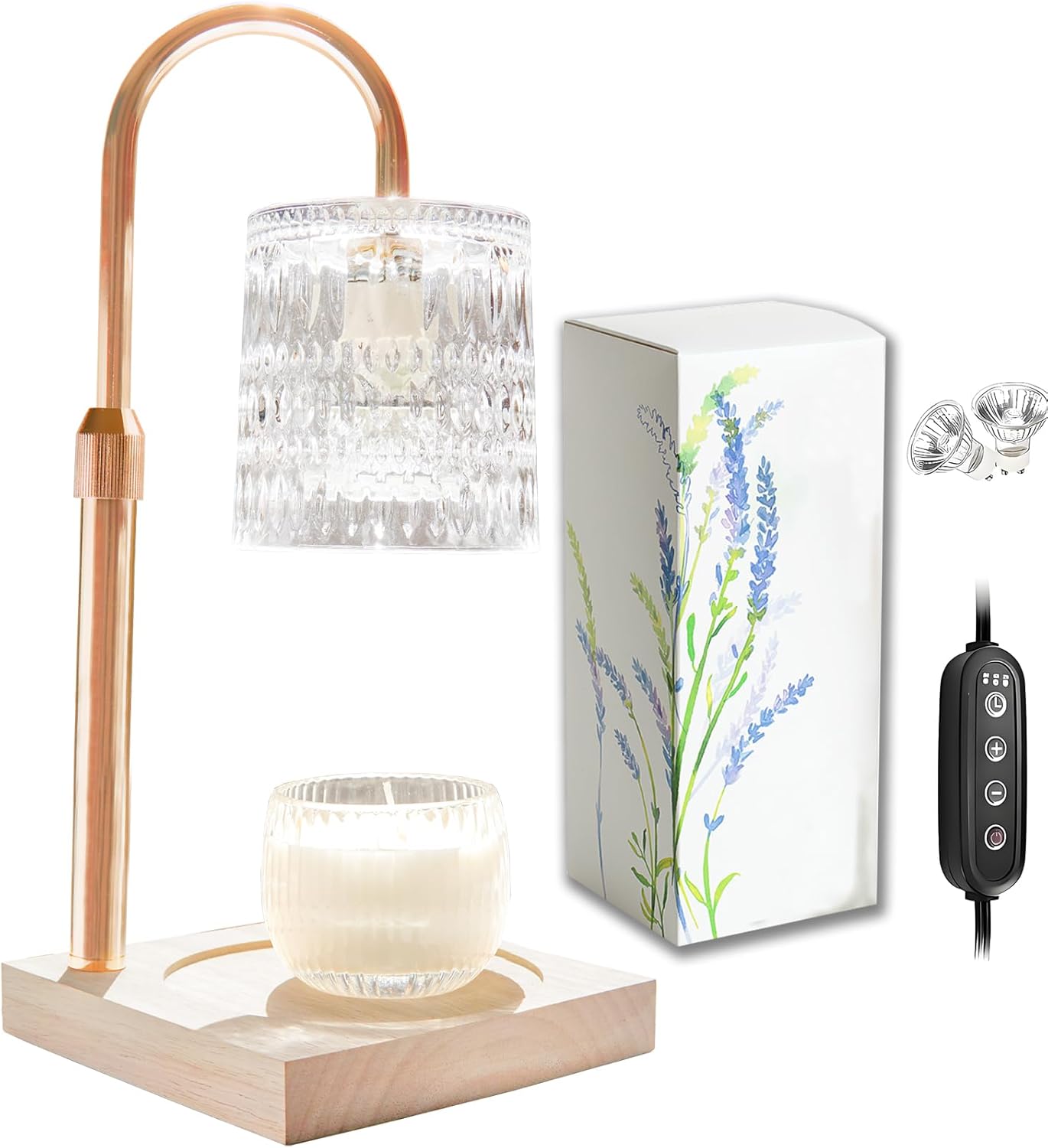 Candle Warmer Lamp with Dimmer & Timer, Brithday Gifts for Mom Women, Adjustable Height Wax Warmer for Jar Candles, House Warming Gifts for New Home Decor