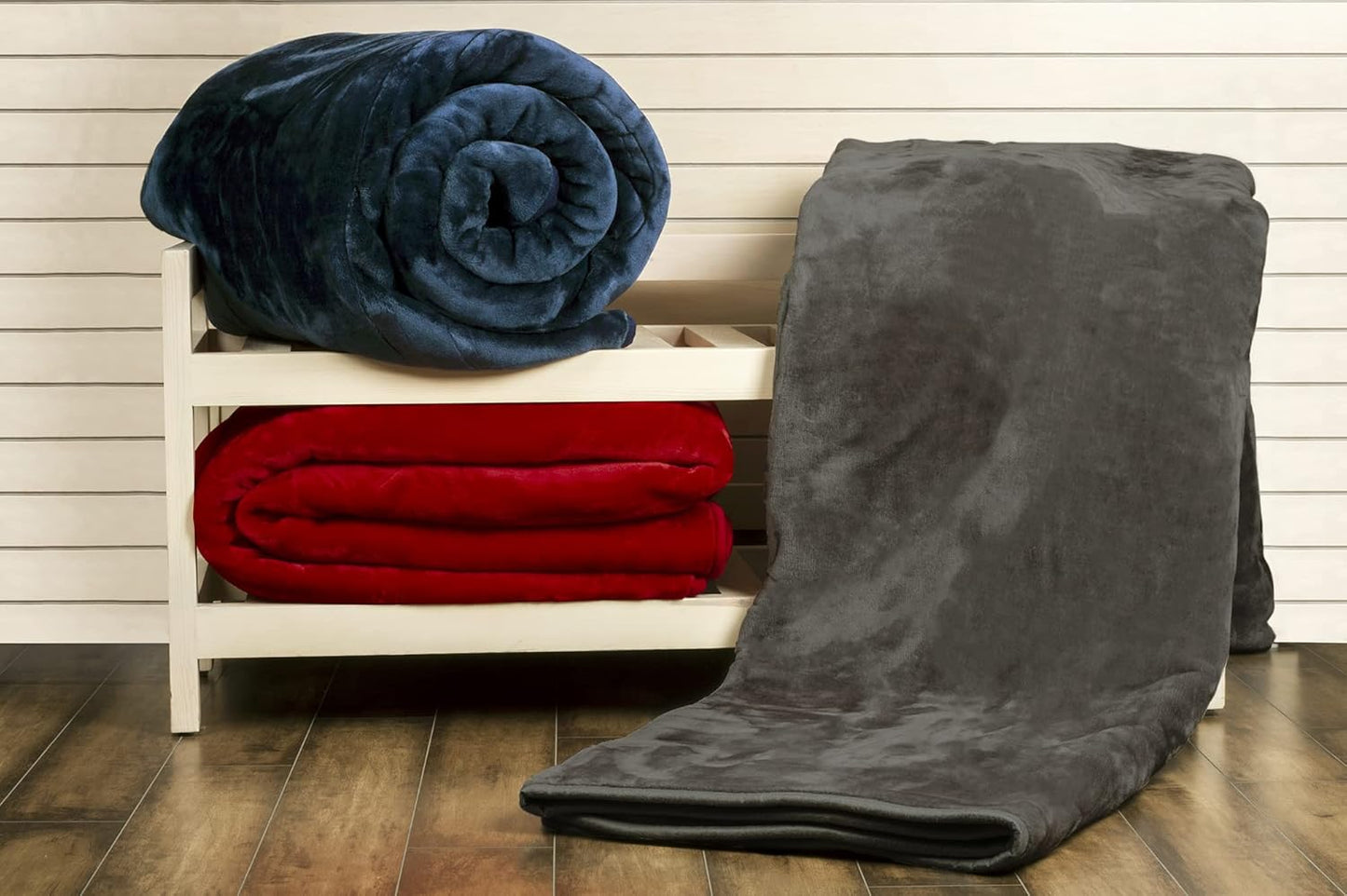 Polar Fleece Throw Blanket for Couch, Twin Bed, Chair, Kids, Adults, Pets 50x60 Soft Cozy Reversible Throw Blanket (Brick Red)