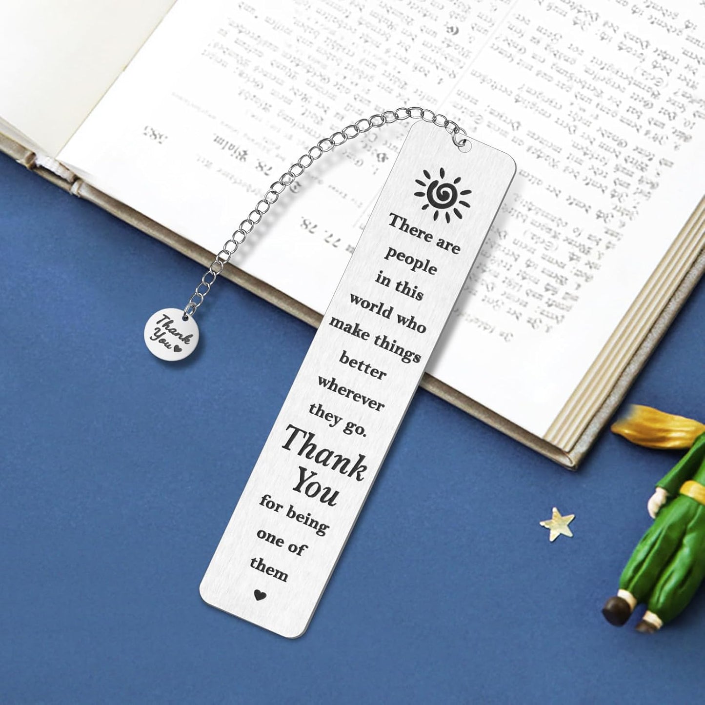 Book Lovers Gifts, Kaluofan Gifts for Book Lovers with Thank You Chain, Bookmark Gifts for Best Friend, Back to School Coming of Age Gifts, Graduation Gifts, Christmas Stocking Stuffers for Teens