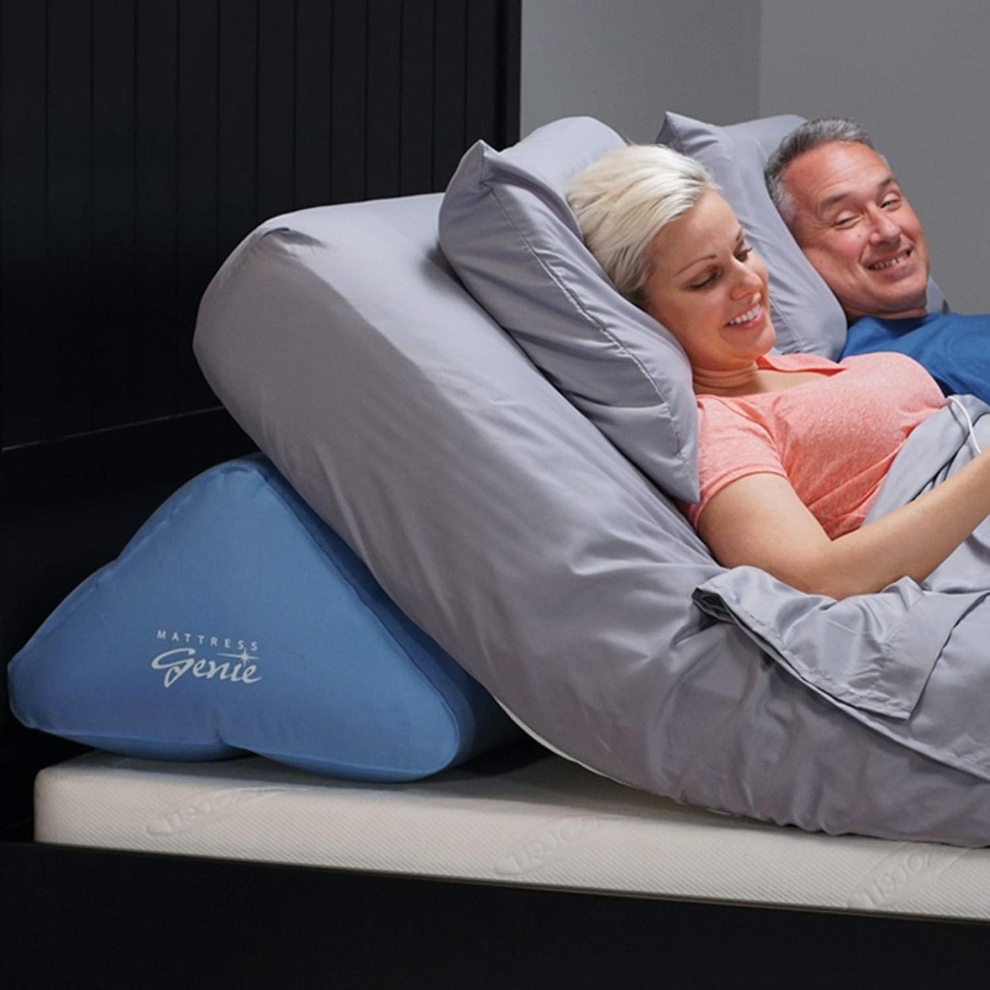 Contour Mattress Genie Inflatable Wedge | King Size, Portable, Turns Any Bed Into an Adjustable, Hospital Bed Rental Alternative | Perfect for Elderly, Snoring, Reflux, GERD, Post-Surgery