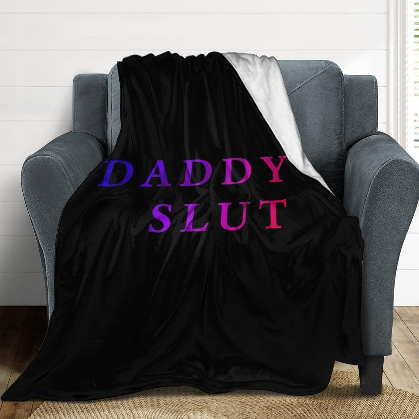 Daddy's Slut Throw Blanket Soft Warm Flannel Bed Blanket for Couch Sofa