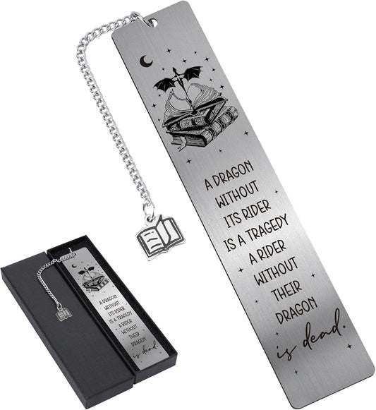 Fantasy Fourth Wing Bookmark - Cool Dragon Metal Bookmarks Reading Men Gifts Funny Adventure Novel Fans Page Makers for Boys Reader Bookish Book Lovers Students Birthday School Accessories