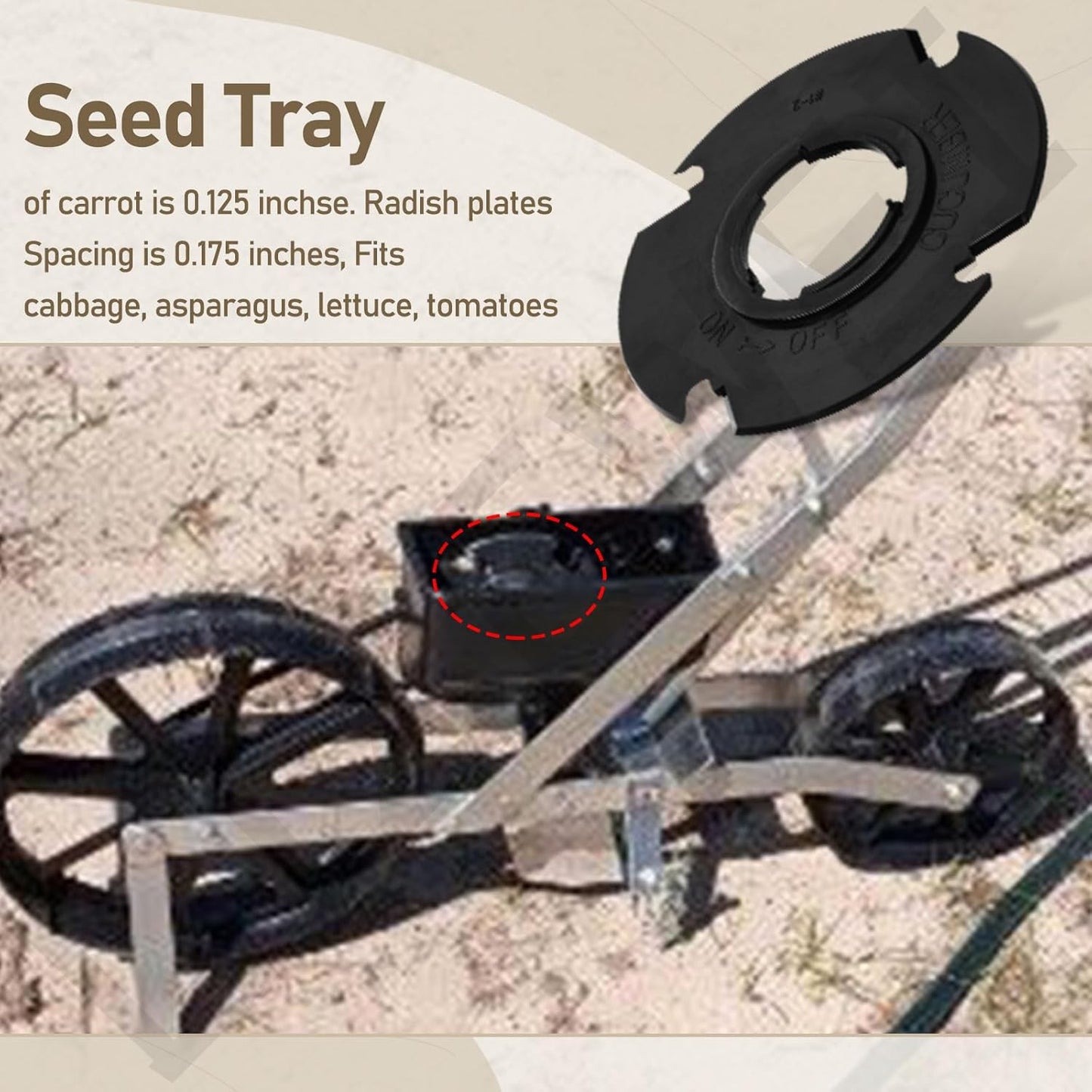 60009 60010 Optional Seed Plate 12 Set for EarthWay 10001 1001-B Garden Seeder Plants, Earth-Way Seed Plates, Works for Sweet Corn, Radish, Leek, Asparagus, Spinach, Carrot, Beans and More