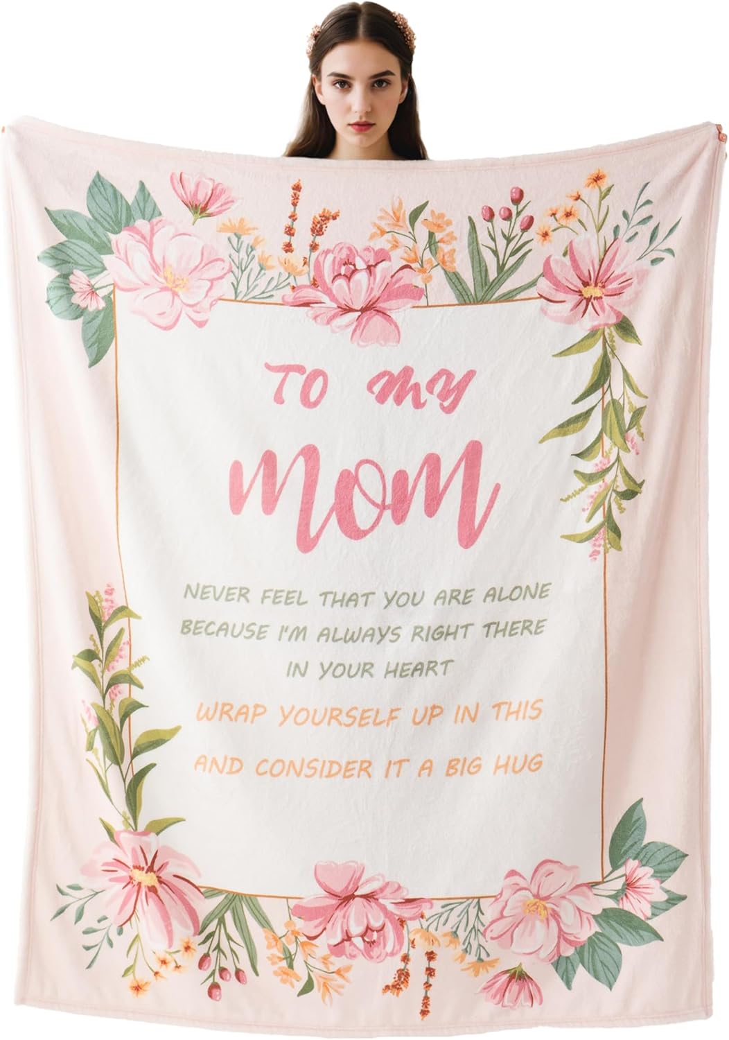 Battilo to My Mom Blanket Gift from Daughter Son, Unique Birthday Gifts for Mom Wife, Mother Birthday Present,Super Soft Flannel Throw Blankets for Bed Couch Mom Day(50 x 60 in)