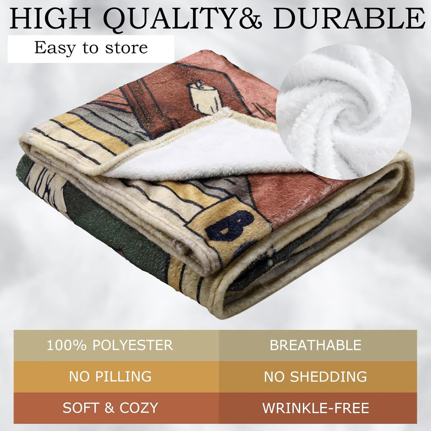 Book Lovers Gifts Throw Blanket 60 x 50 Inch Reader Blankets Book Club Horror Gifts Basket Stuffers for Women Bookworm Bookish Librarian Reading Basket(Skeleton)