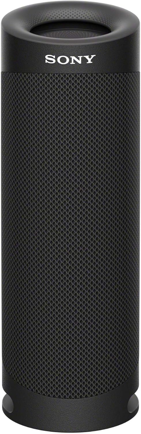 Sony SRSXB23 Extra BASS Bluetooth Wireless Portable Waterproof Speaker (Black) with Hardshell Travel and Protective Case Bundle (2 Items) - Compact, Lightweight Design, up to 12 Hours of Playtime