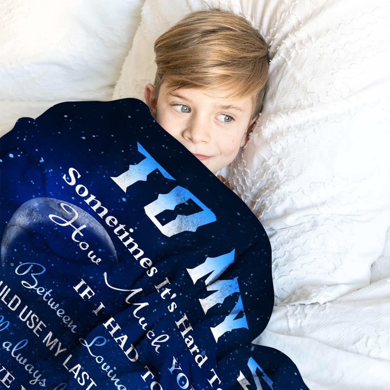 Son Gifts Blanket 60"X 50" - to My Son - Son Gifts from Mom - Funny Gifts for Son Blanket - Best Birthday Gift Ideas for Son - Gifts for Grown Son - Son Gift from Mother Blankets for Christmas