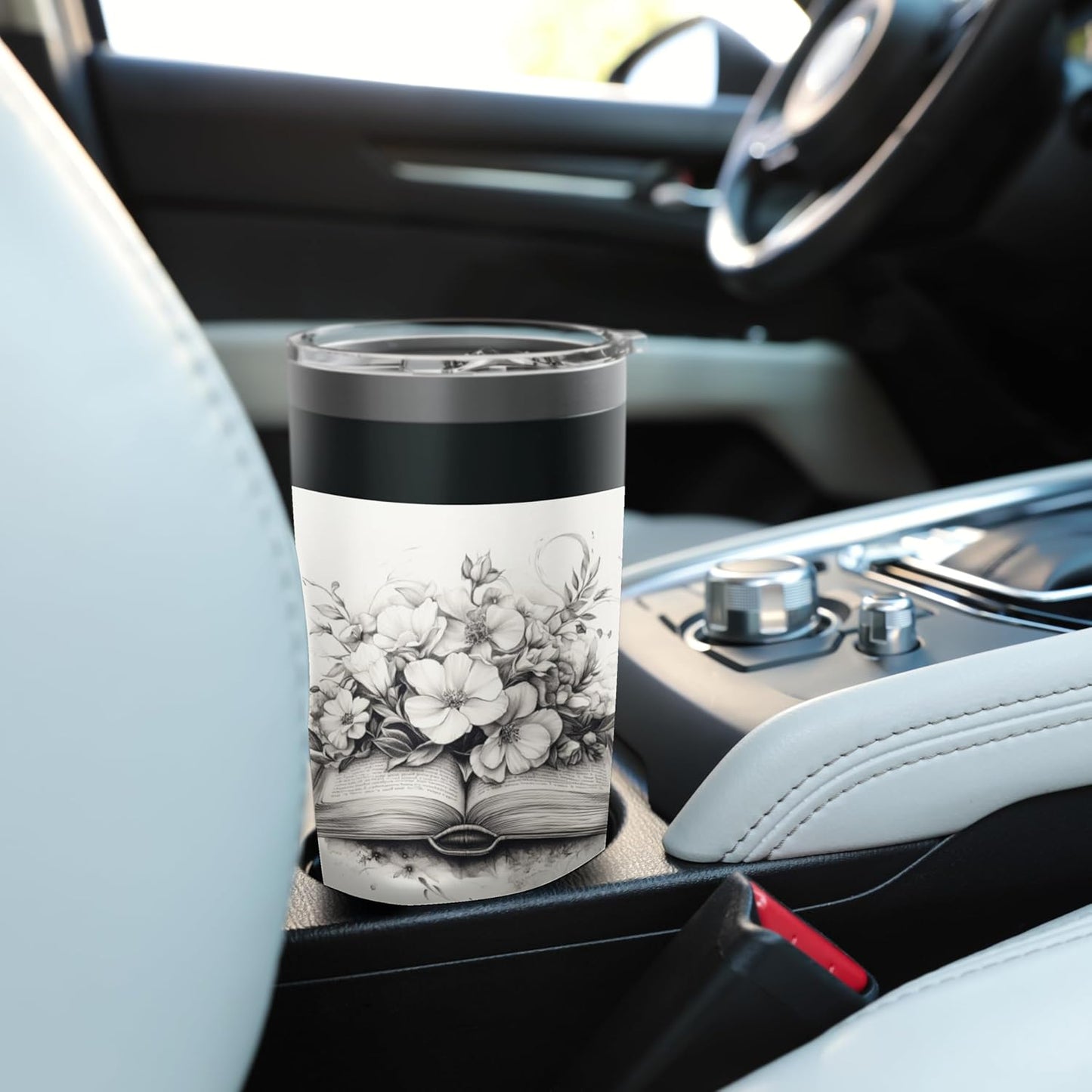Book Reading Flower Lover Bookworm Tropical Garden Stainless Steel Insulated Tumbler
