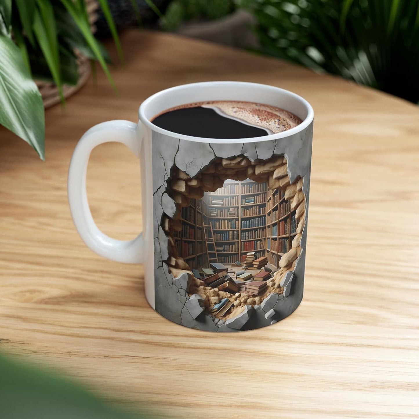 Library Bookshelf Mugs Bookish Gifts For Books Lovers Gifts For Book Lovers Women Bookshelf Coffee Mugs - Library Coffee Mug Gift Ideas Bookworm Gift For Reader, Writer (White Mug 11 Oz)
