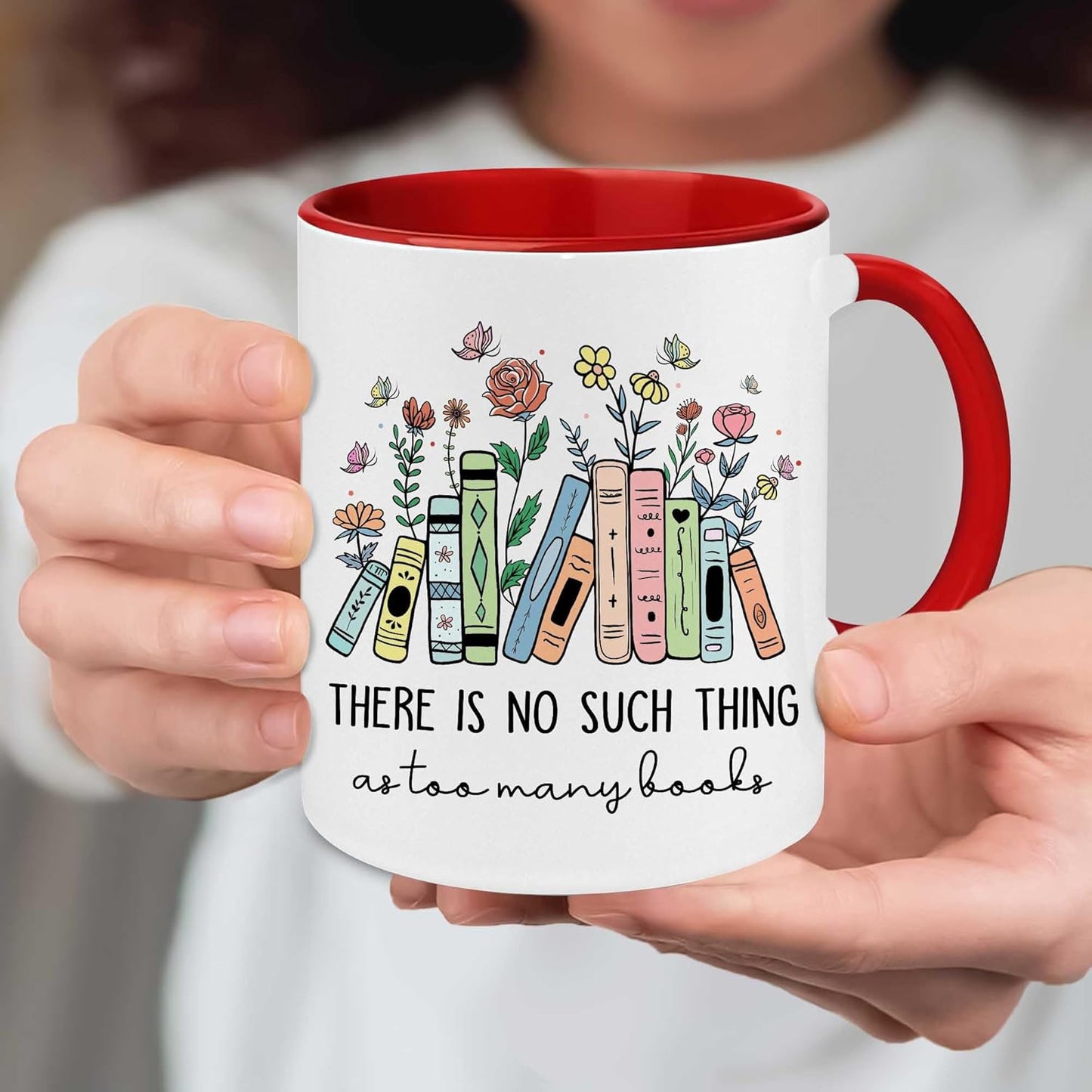 Gift For Book Lover - Books Coffee Mug - Book Lovers Gifts for Women - Gift For Librarian - Bookish Bookworm Cup - Reading Cup - Birthday Gifts For Reader, Writer
