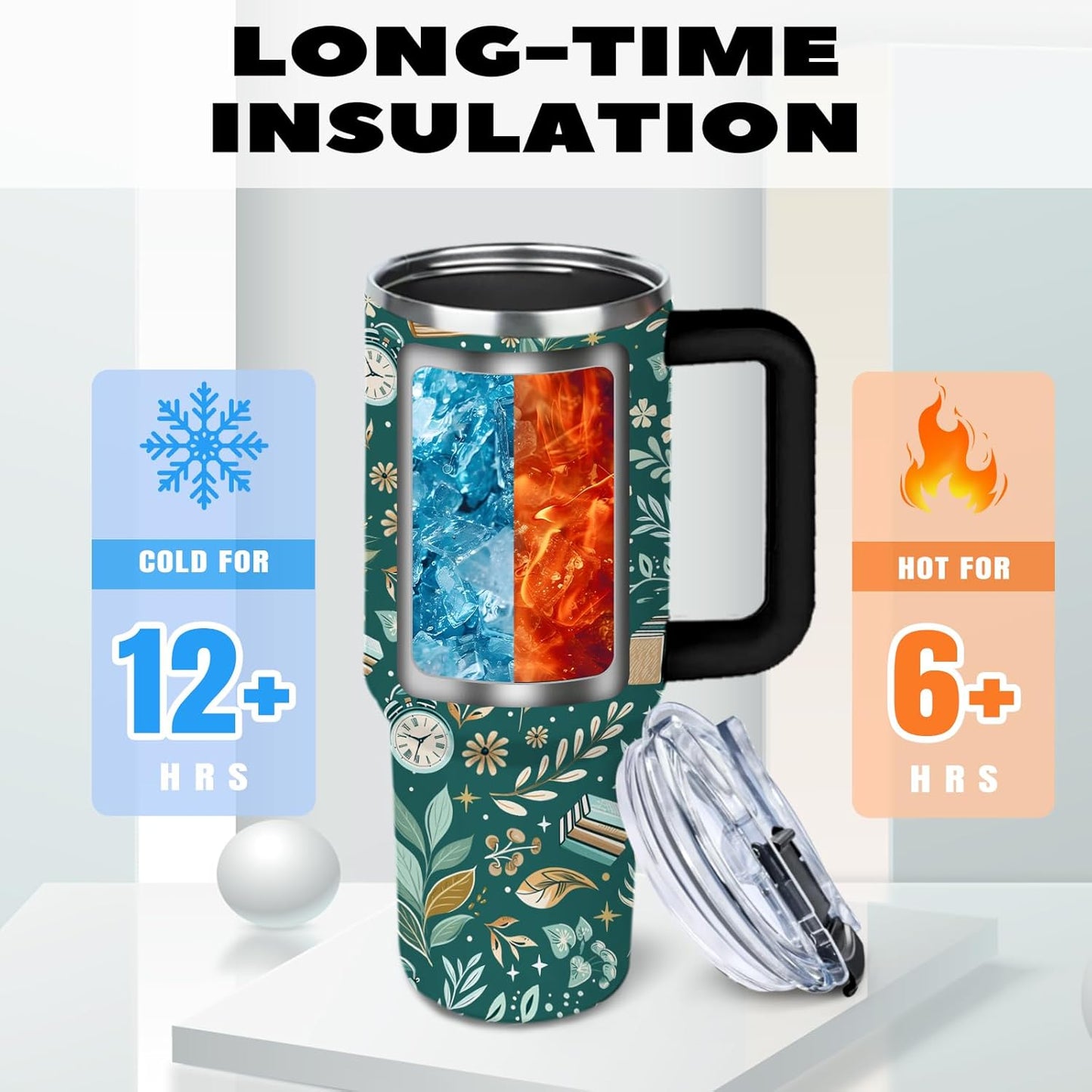 Reading Tumbler For Women, 30 Oz Reading Stainless Steel Vacuum Tumbler, Birthday Christmas Graduation Gifts For Women Mom Sister Best Friends, Green Travel Coffee Insulated Cup
