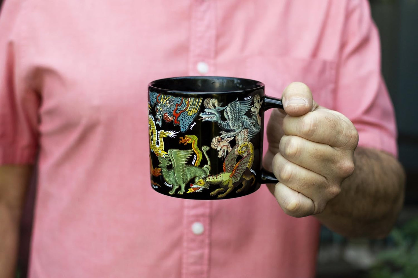 The Unemployed Philosophers Guild Dragon Mug - Features 19 Different Dragons From Around the World, Comes in Fun Box, 14 oz