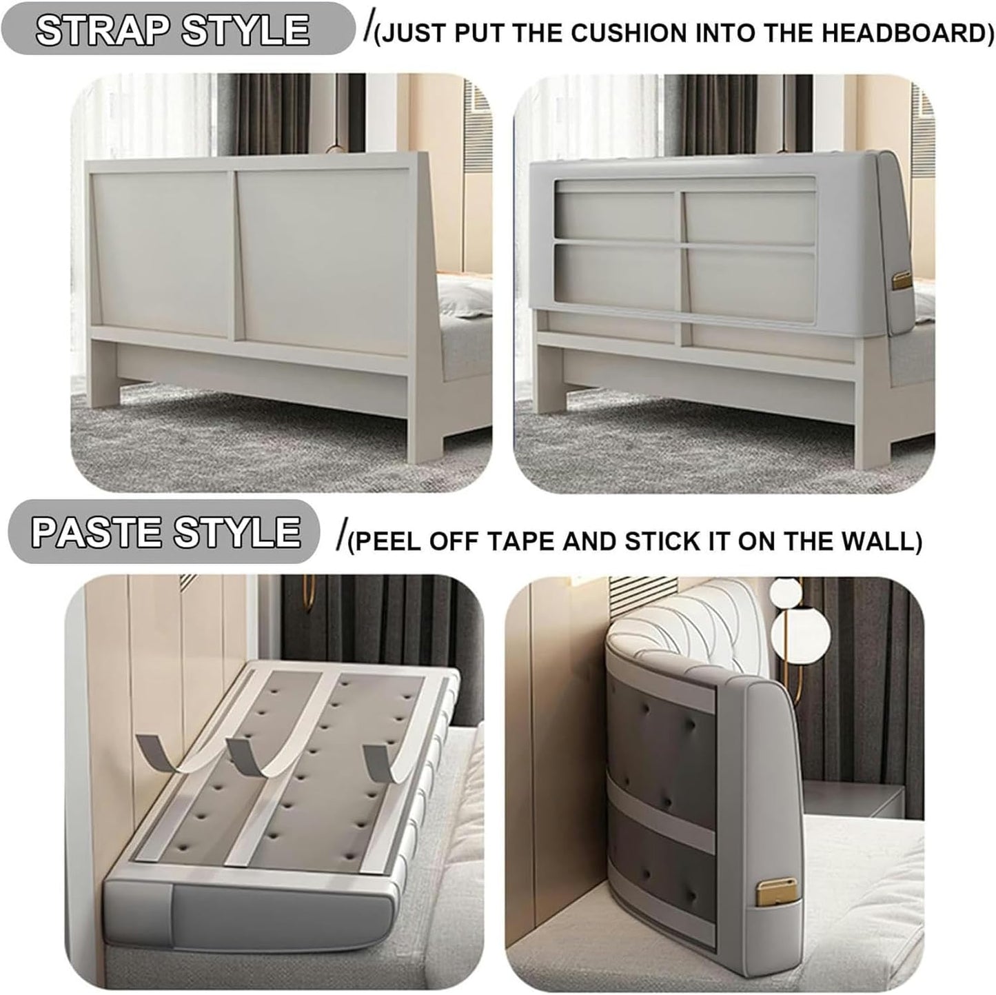 AMNOOL Headboard Full Bedside Pillow Large Support Backrest Headboard Upholstered Faux Leather Pillowboard Wedge Headboard Cushion for Sofa Bed Tatami Bunk Bed