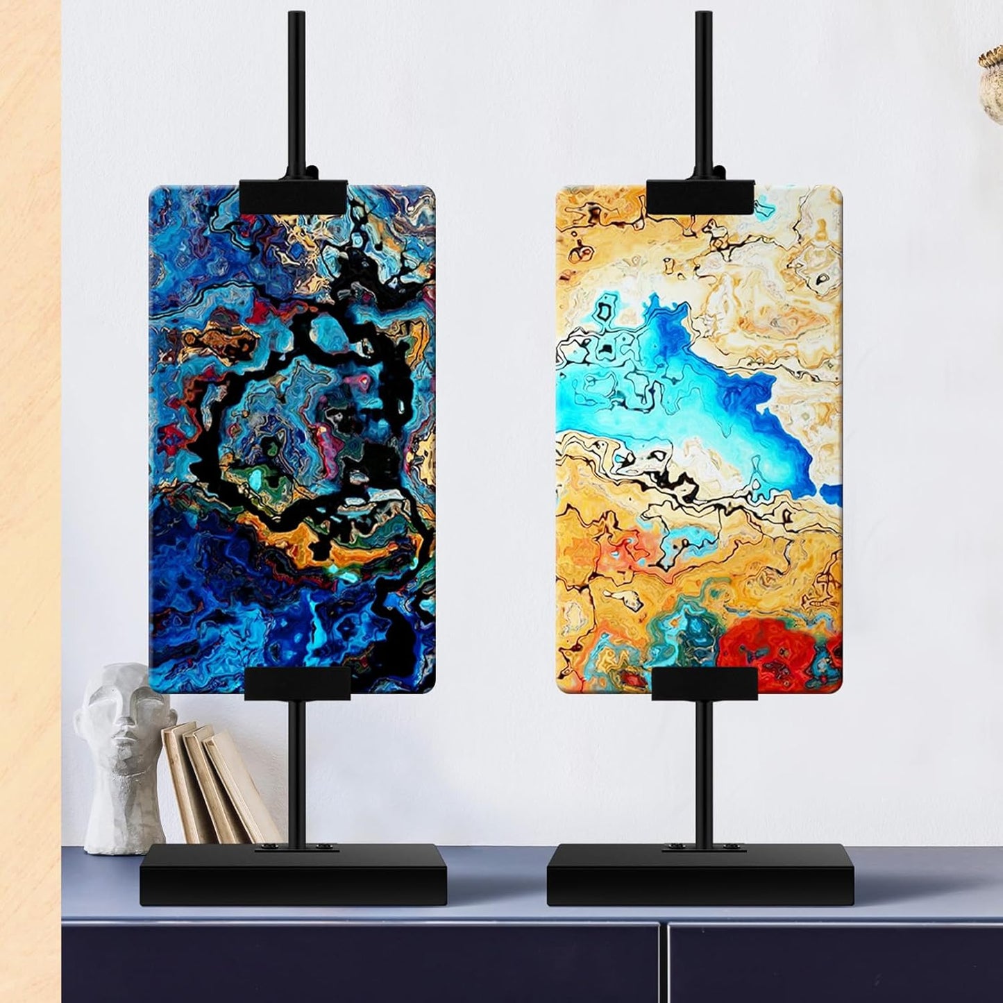 Adjustable Tabletop Easel Stand Picture Easels for Display Up to 16.5" H, Black Metal Picture Stand for Art Signs Photos, Framed Artwork Display Easel Stands for Home Events(1 Pcs)