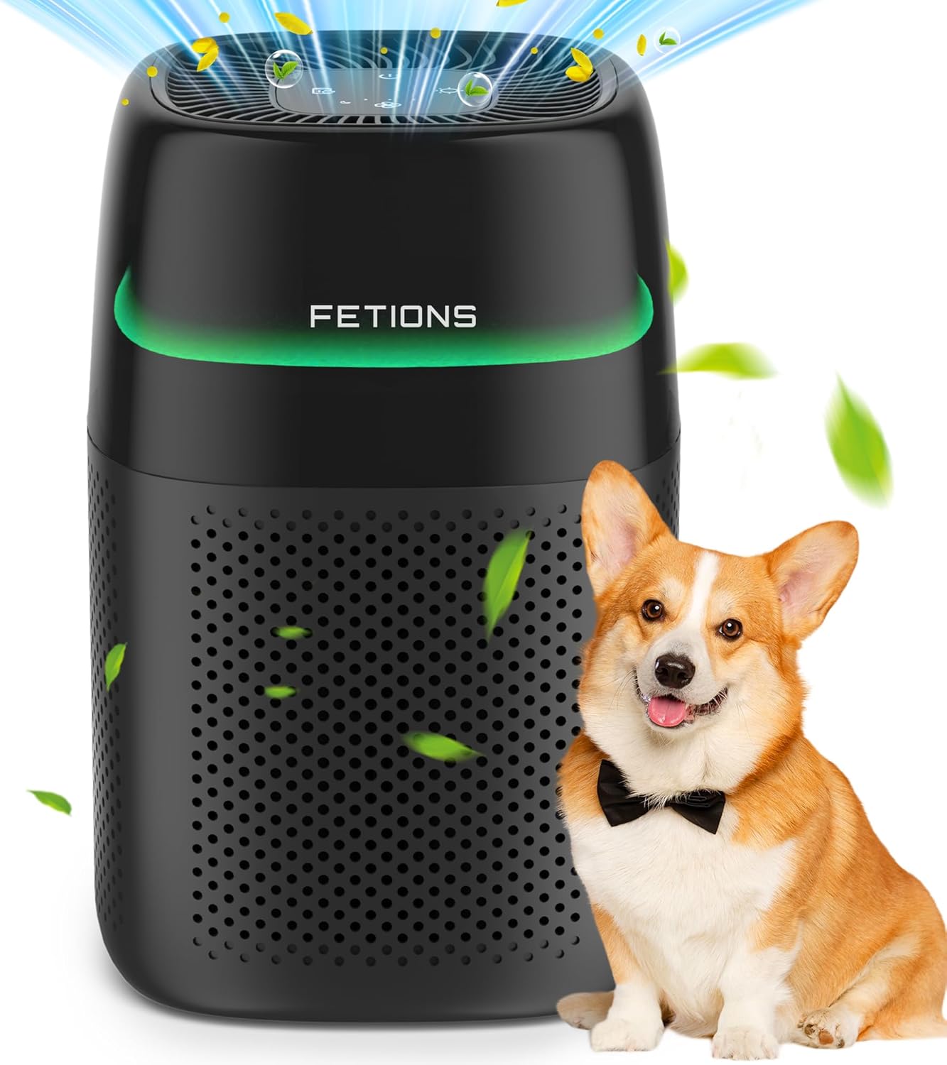 Air Purifier for Bedroom Up to 1250 ft², Air Purifier for Home Pets with Sleep Mode, 4 Fan Speeds, 5 Night Light Modes, Fragrance Function