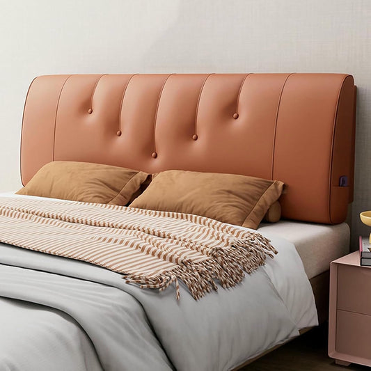 Red,Straps/75x23x2In,Large Headboard Wall Pillow Solid Color Bedside Cushion Rectangular Backrest Full Lumbar Support Pillowboard for Daybed Bunk Bed Removable Cover