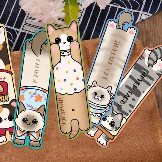 30 Pcs Cute Cat Bookmarks,Bookish Gifts for Cat Lovers,Book Lovers Valentines Gifts,Cute Book Marks for Reading Women Kids Book Reading Accessories Readers Gifts