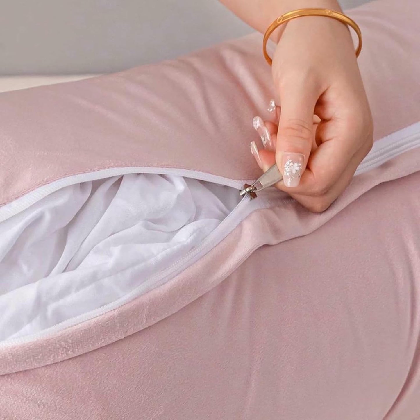 Headboard Bolster Pillow, Bed Rest Reading Pillow Bolster Triangular, Skin-Friendly Fiber Fabric, for Sitting in Bed Backrest Positioning Support