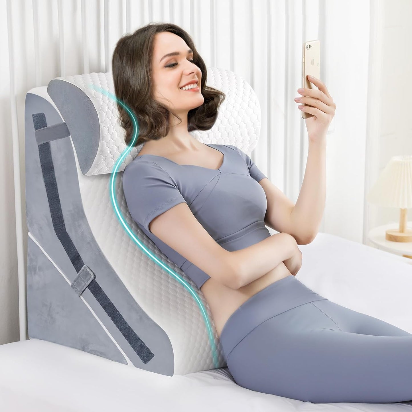 Wedge Pillow for Sleeping, Orthopedic Bed Wedge Pillow Set, 15-in-1 Adjustable Memory Foam Wedge Pillows Post Surgery, 9 &16 & 20 inches Height 3-in-1 Incline Pillows Wedges for Back Pain/Acid Reflux