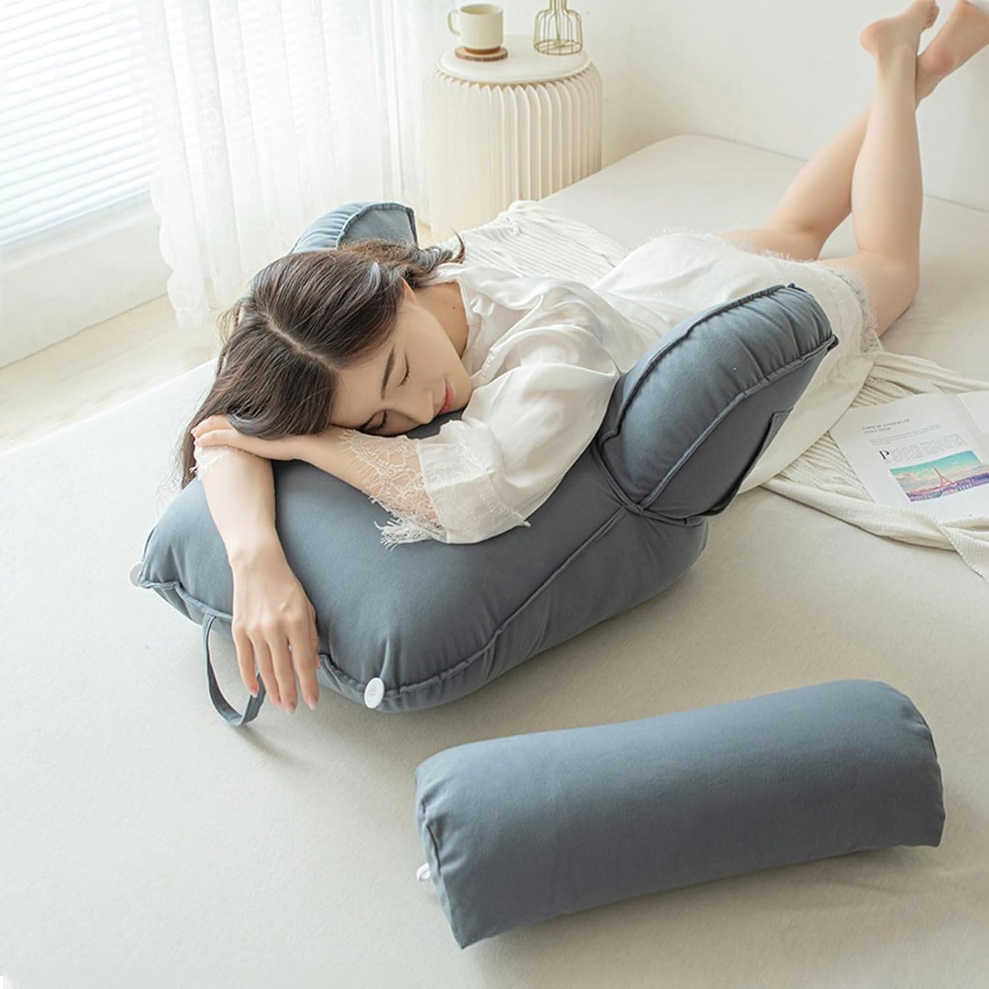 Bedside Sofa Pillow Backrest,Large Adult Bed Rest Pillows Back Support,Cute Reading Pillow for Bed Adult,Unmatched Support Bed Rest Sit Up Pillow Support While Reading,Watching TV