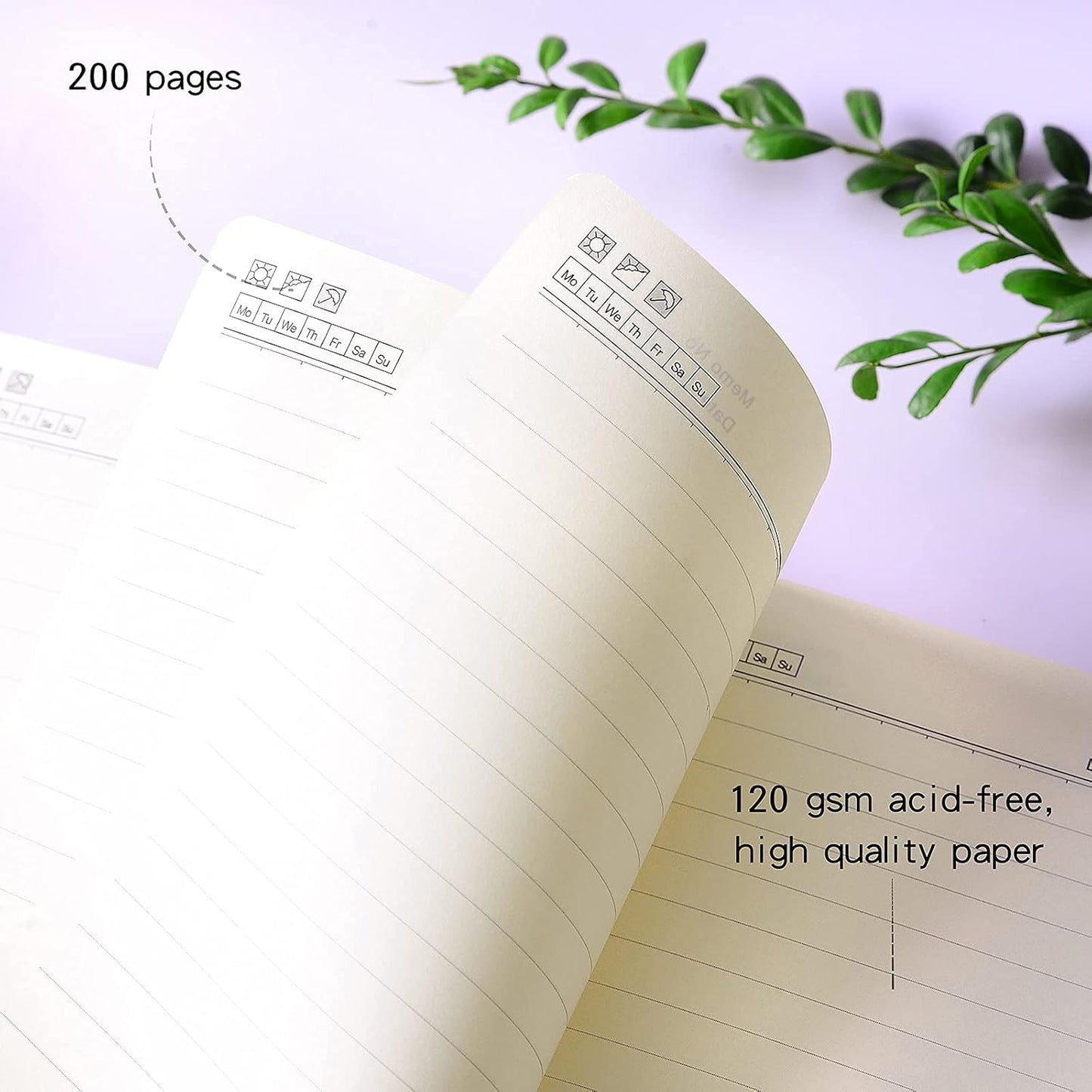 Ruled Journal Notebook, Hardcover Magnetic Clasp Cove, Personal Professional Lined Notebooks, with Pen Loop，Medium 5.7 x 8.3 inches, 120 GSM Thick Paper Gifts Blue