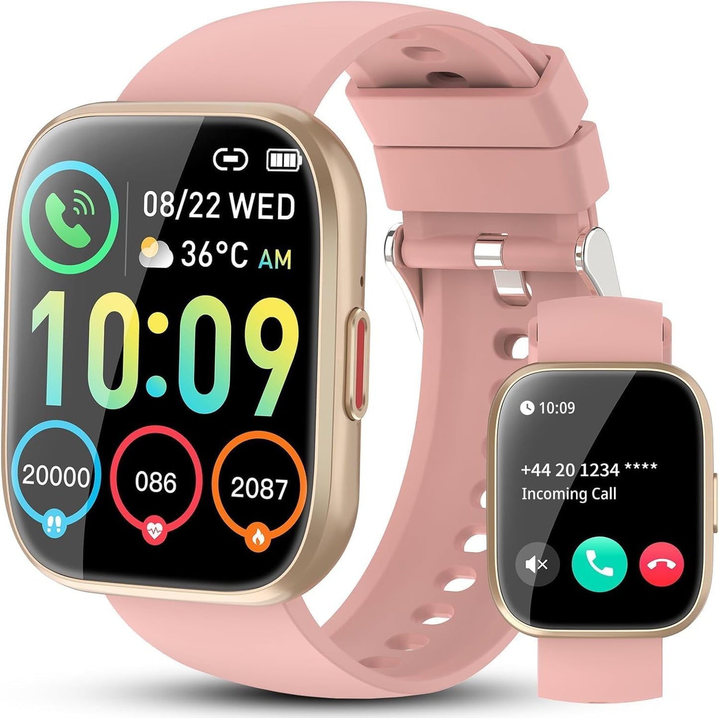 Smart Watch for Women 1.85" TFT-Touch Screen Smartwatch with Call Function 112 Sport Modes Fitness Tracker, IP68 Waterproof