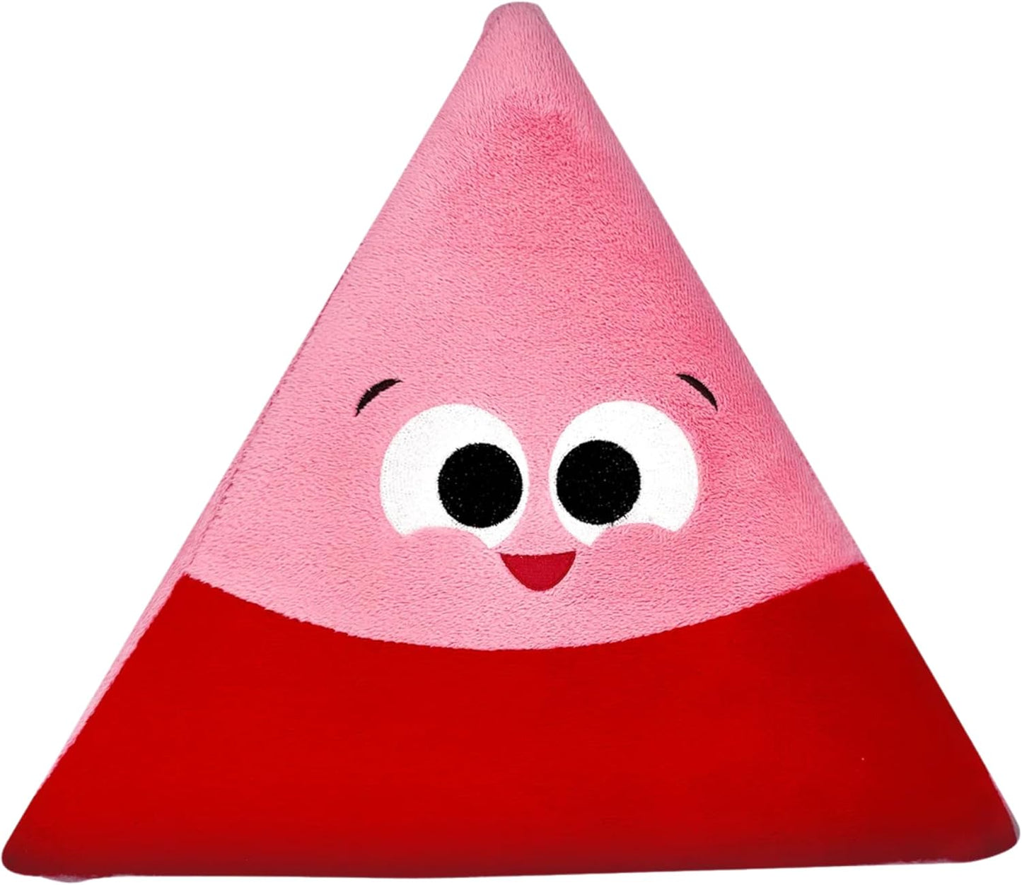 ABCmouse Shapeys Trina Triangle Plush Pillow – Soft Two-Tone Pink Learning Buddy for Kids Ages 3+, Triangle Shape Recognition, Back & Arm Support, Geometry Learning, Reading & Learning Comfort