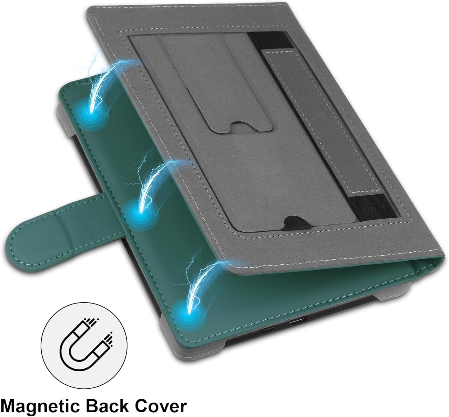 Universal Case Compatible with 6”-6.8” Kobo/Pocketbook/Tolino/Sony E-Book eReader Kindle Paperwhite/Kobo Clara HD/Kobo Clara 2E Leather Stand Cover for 6-6.8'' E-Book eReader,Green