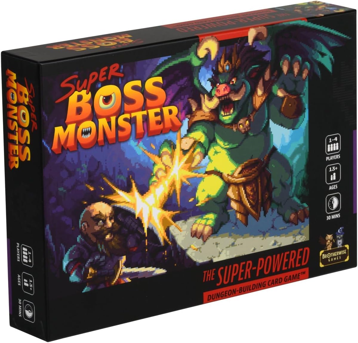 Super Boss Monster by Brotherwise Games | Dungeon-Building Strategy, Drafting Rooms, Luring Heroes, Single-Player & Multiplayer Fun | for 1-4 Players | Ages 13+