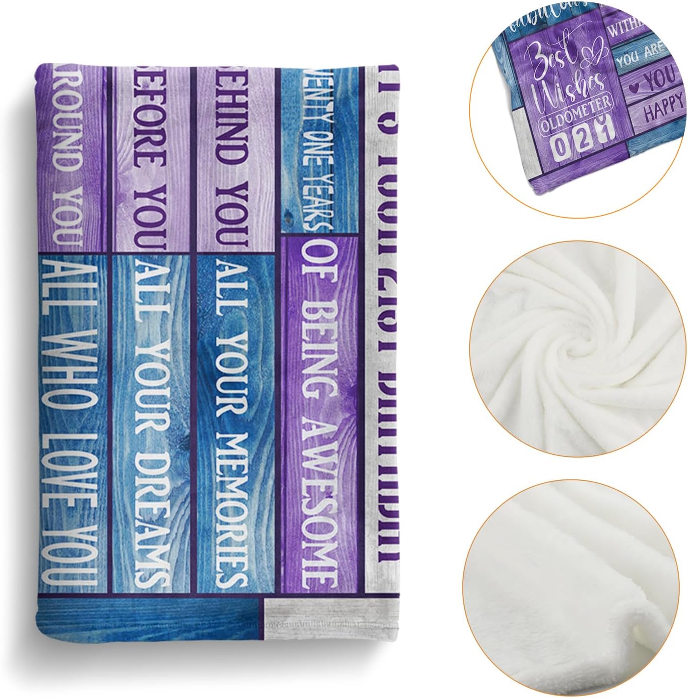 30th Birthday Gifts for Her Throw Blanket, 30th Birthday Gifts for Women Men, 30 Year Old Gifts for Women Soft Blanket 60 * 50in Happy 30th Birthday Gifts