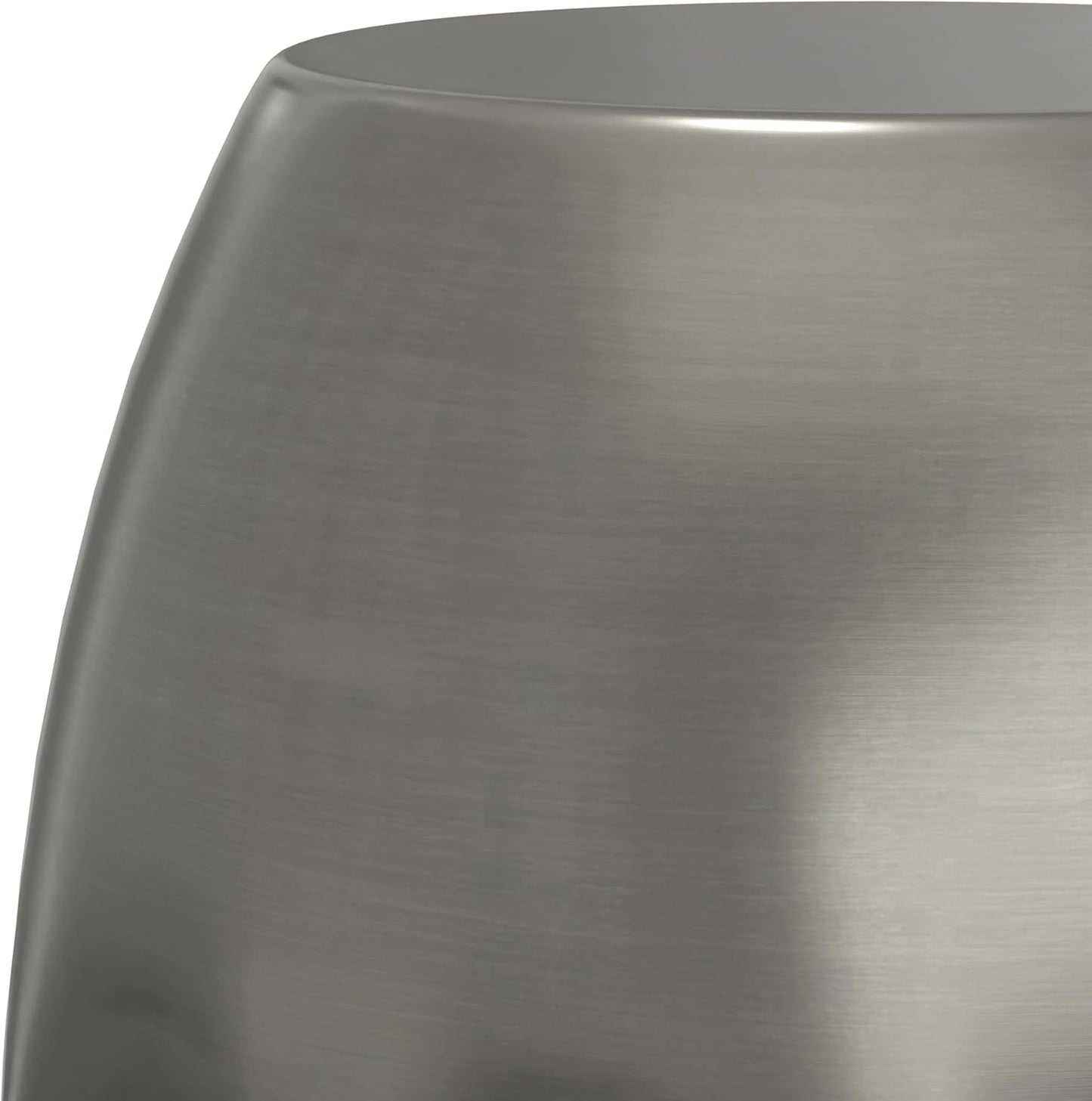 SIMPLIHOME Flanigan Metal Accent Table - 16 inch Wide Solid Metal Round Drum Side Table in Antique Silver, Industrial End Table or Coffee Table for Living Room with Honeycomb Design, Assembled