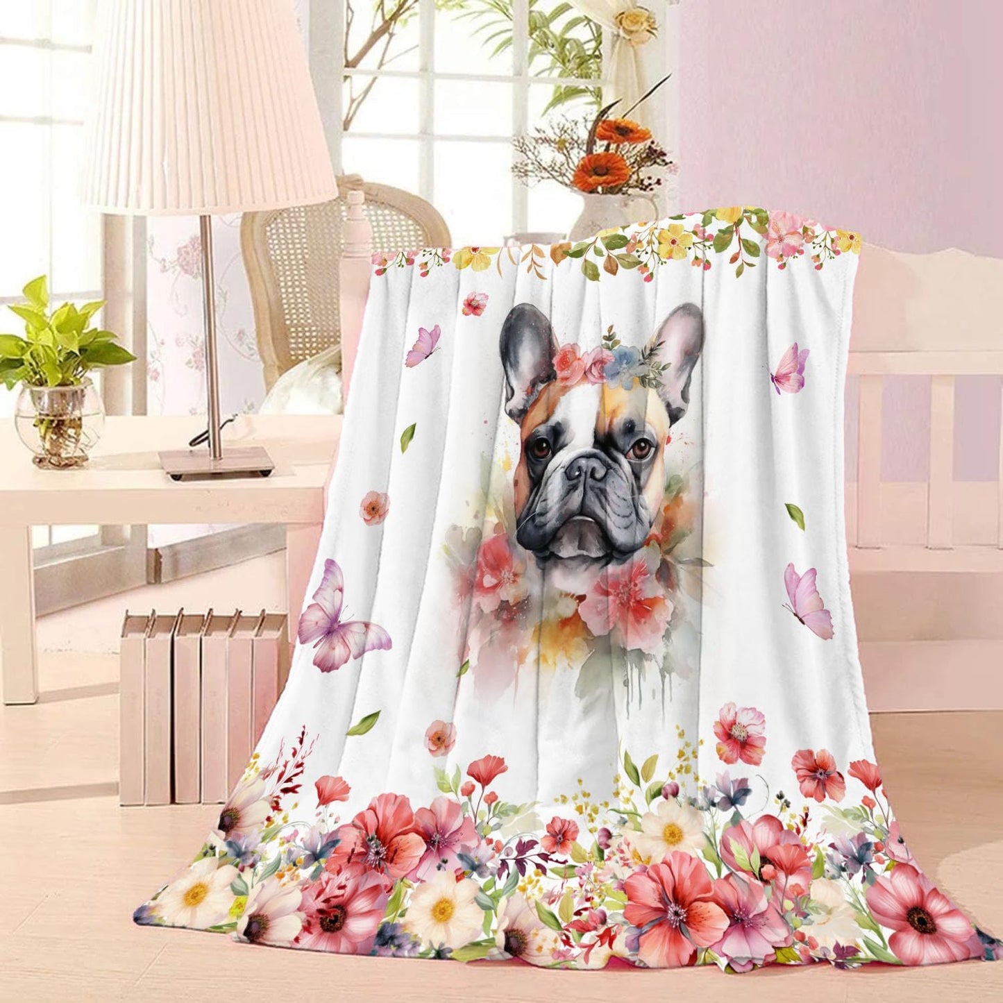French Bulldog Blanket for Dog Lovers,Super Soft Throw Blanket for Girl Gift Ideas (French Bulldog, 50 * 60in)