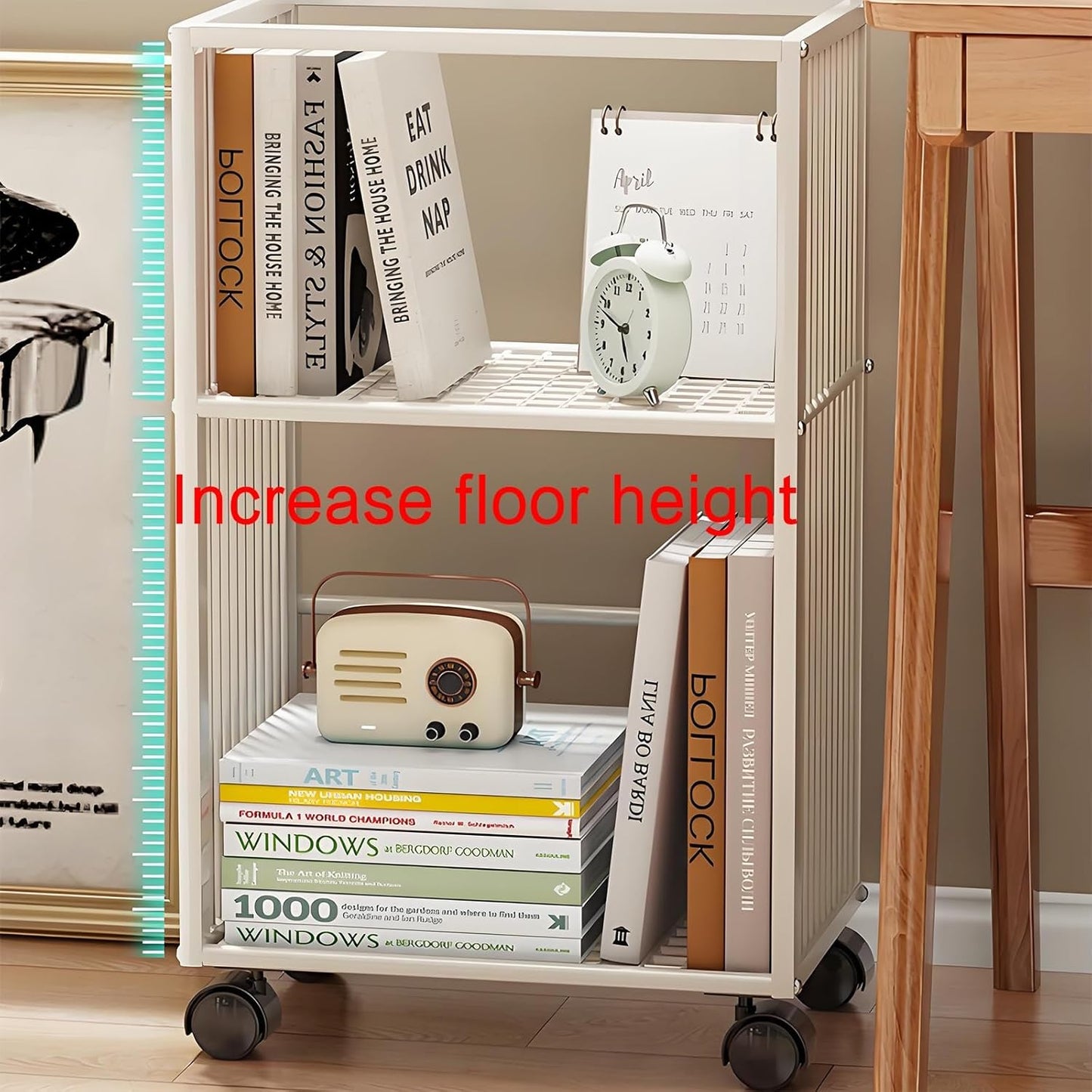 Bookshelf,spinning Bookshelf,metal Bookshelf,rotating Book Shelf,unique Bookshelf,book Shelves,bookshelf With Storage,Suitable For Living Room, Bedroom, Study, Living Room Corner, Balcony(Gold)