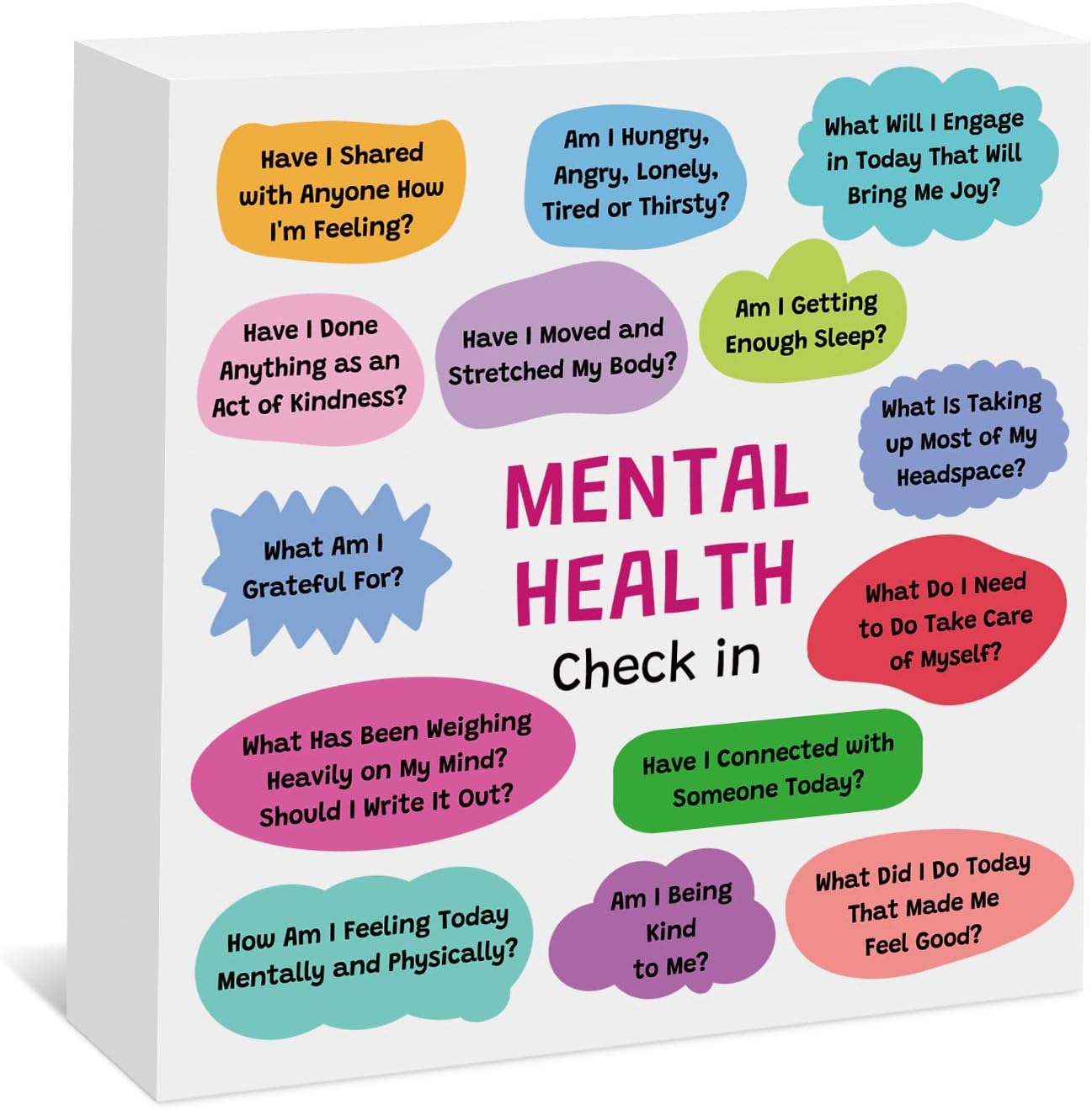 Therapy Office Desk Decor Wooden Box Sign Mental Health Gift School Counselor Gifts Therapist Gifts for Women Health Inspirational Gift for Friends Coworkers Counselor Psychologist Wooden Box Sign
