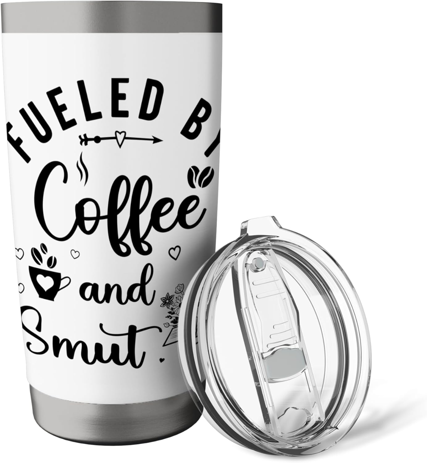 Fueled By Coffee Smut Reader Dark Romance Smutty Book Smutt Stainless Steel Insulated Tumbler
