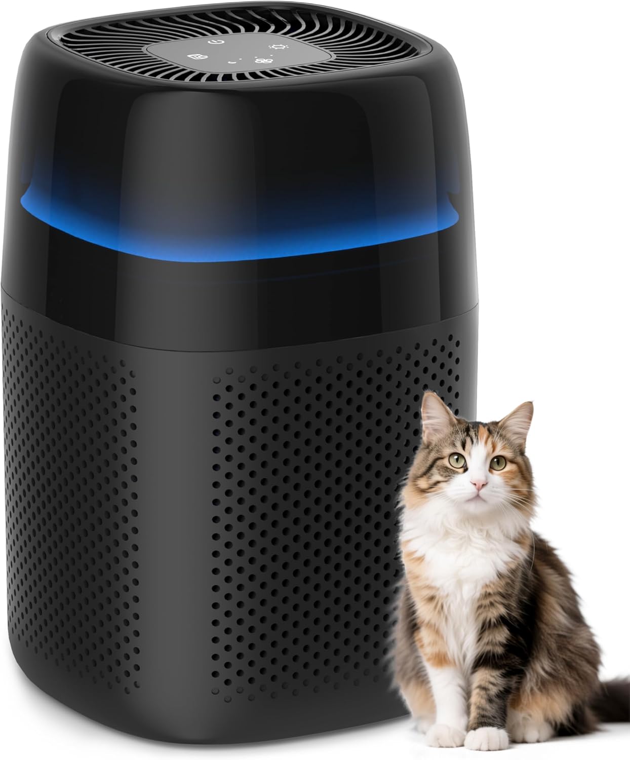 ZQA-5000A Air Purifiers for Home Bedroom, H14 True HEPA Room Air Purifiers for Bedroom With Sleep Mode Light Mode & Aroma Function Air Cleaner Smoke Odor Dust Pollen Pet Dander