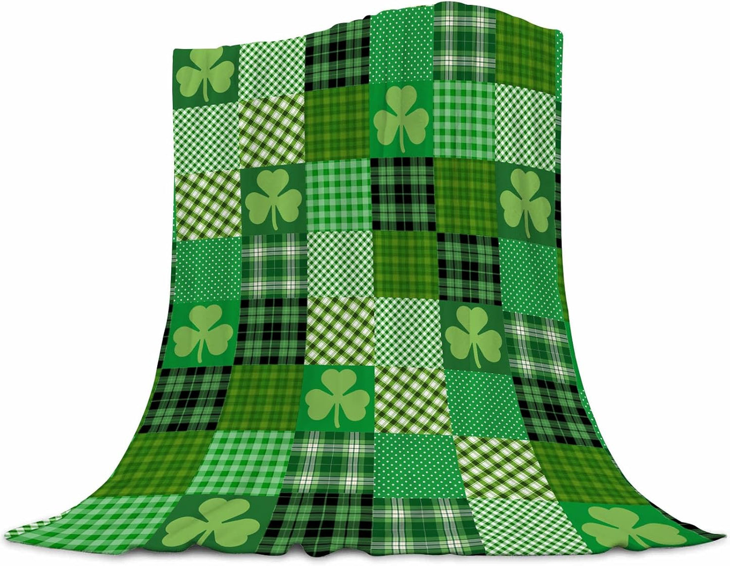 St Patricks Day Blanket Flannel Throw Blankets for Kids for Women Super Soft Fleece Throw Blanket St.Patrick's Day Gift Decorations Blanket for Bed, Sofa, Couch, Travel Blankets 40"x30"