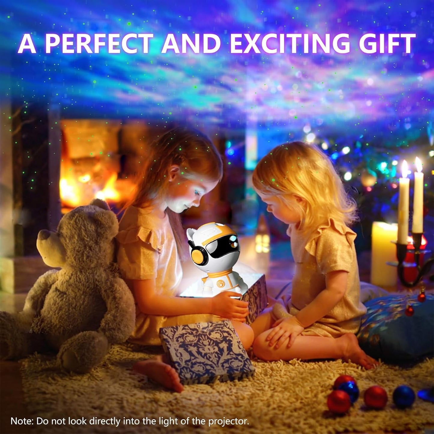 Start Projector-8 Colors Northern Light,Starry Nebula Ceiling LED Lamp, Robot Astronaut Galaxy Projetor with Remote,Galaxy Projector for Kids Room Decor Aesthetic,Star Projector for Bedroom