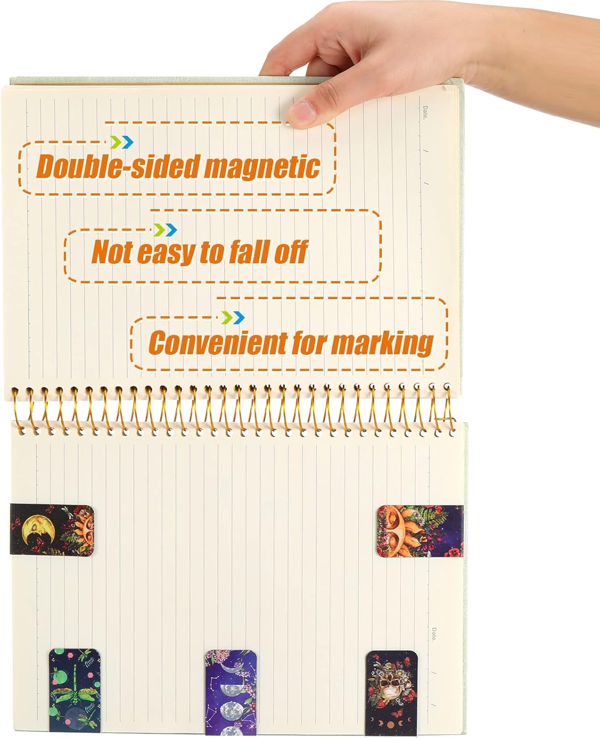 30 Pcs Magnetic Bookmarks,Tarot Magnetic Bookmarks for Book Lovers Women Men, Gifts for Christmas Reading Lovers, Magnet Bookmark Clips for Teachers Students(3.94 x 1.18 in)