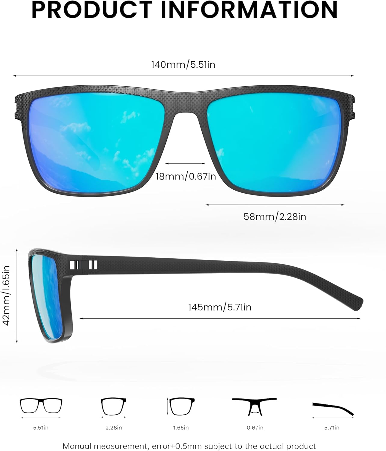 Sunglasses-Men Polarized Mens Sunglasses: Classic Women Sun Glasses UV Protection for Fishing Driving Golf 5PACK