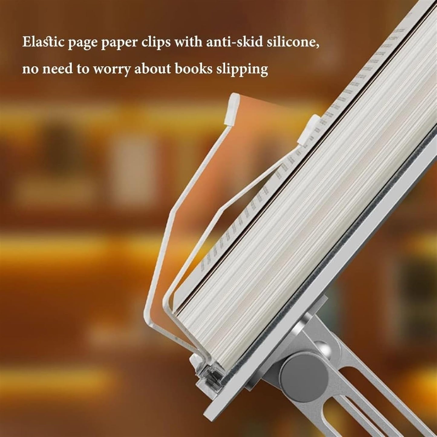 Book Stand for Reading Hands Free, Clear Cookbook Holder Stand, Book Holder for Bed, Laptop Stand Adjustable Height, for Books Laptop Textbook Recipe Document (Natural) (Natural)