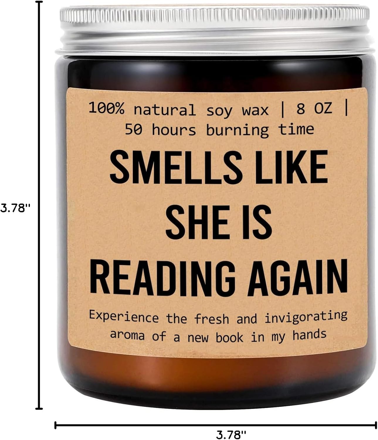 Smells Like She's Reading Again Candle - Reader Gift Funny Candle - Birthday Gifts for Her - Gift for Book Lover - Bookstore Library - Gift for Friend Avid Reader - Bookworm Gift - New Home Gifts
