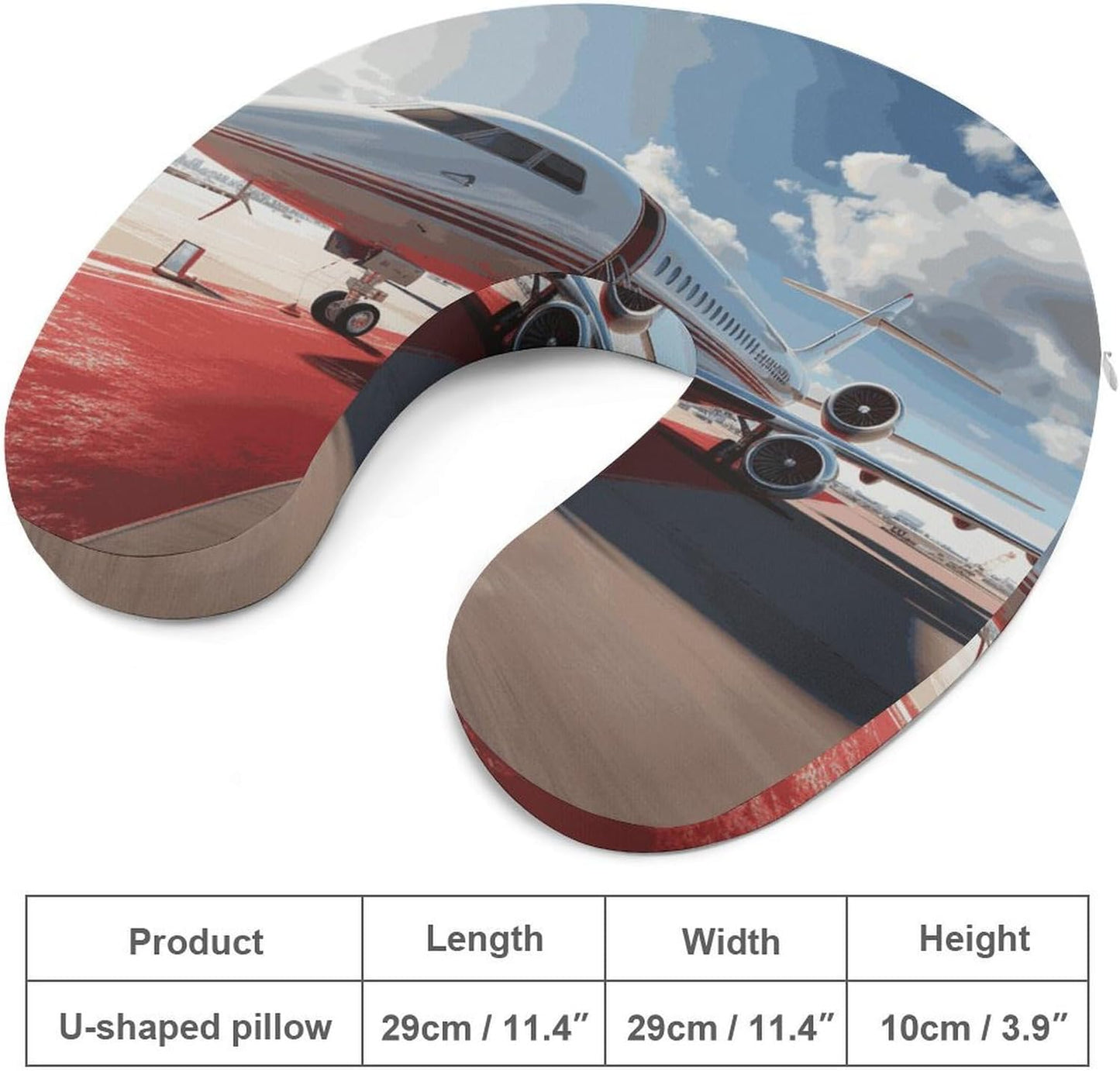 Red Carpet Airplane Neck Pillow Memory Foam U Shaped Pillows Portable Pillows for Shoulder Travel Head Support Pillow with Concealed Zipper for Airplane Car Home Office