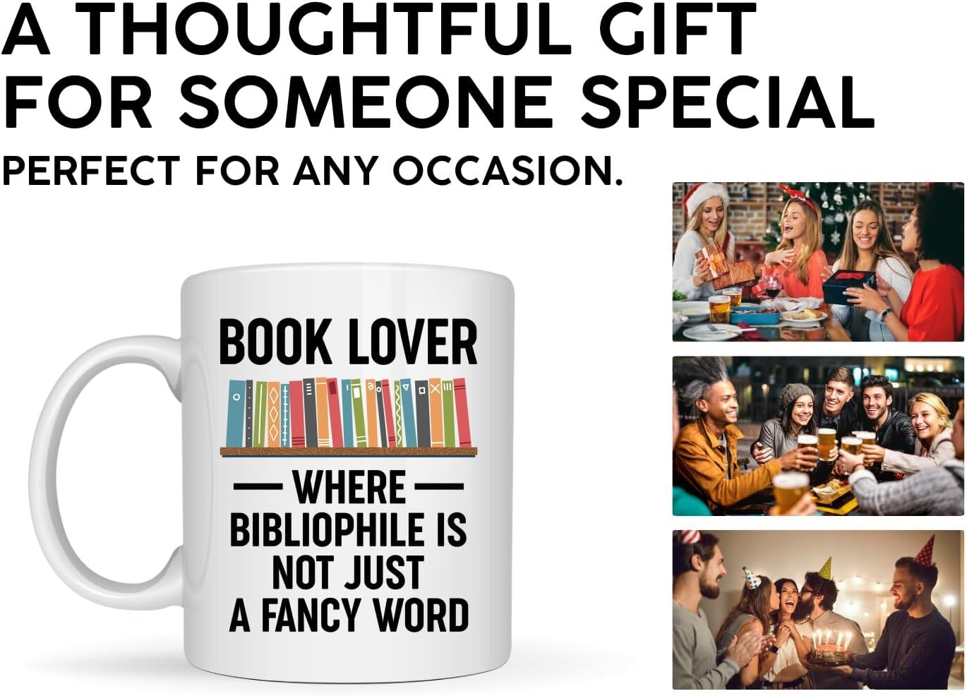 Book Lovers Coffee Mug 11oz White -Bibliophile lover - Book Reader Bookworm Addict Bookish Librarian Nerd Gifts Decor for Men Women