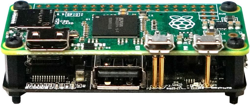 4-Port Stackable USB Hub HAT for Raspberry Pi Zero V1.3 (with Camera Connector) and Pi Zero W /2W (with Bluetooth & WiFi)