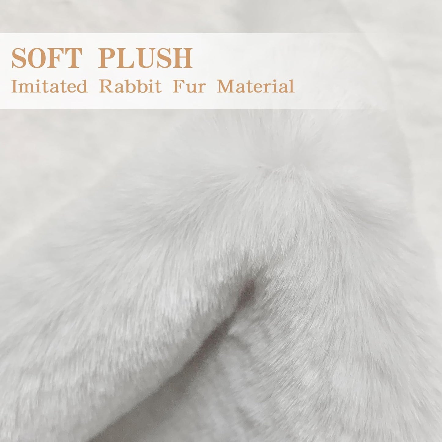 3x3.9ft White Small Bear Shaggy Rug, Soft Fluffy Faux Sheepskin Fur Rug Fuzzy Shag Area Rug Cute Plush Carpet for Nursery Kids Girls Bedroom Room Aesthetic Living Room Home Decor, White