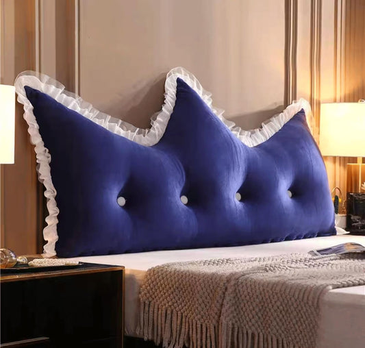 Large Headboard Pillow Full King Queen Twin, Reading Pillow Bolster Backrest Pillow Wedge Positioning Support Pillow for Sofa Bed Lumbar Pad Full Size(Size:70"/180cm,Color:Blue)